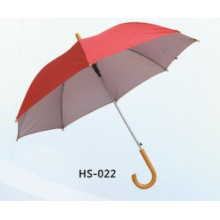 Abra o guarda-chuva reto do revestimento de prata aberto (HS-022)